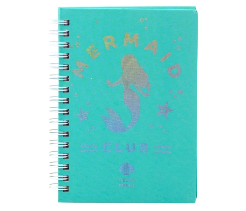 Holographic Mermaid Turquoise Lined Notebook A6 80 Sheets