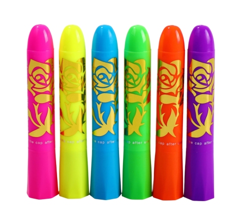 Face Painting Set Neon UV Fluorescent Pencils 6pcs