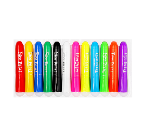 Face Painting Set - Marker Pens - Colored Pencils - 12 pcs