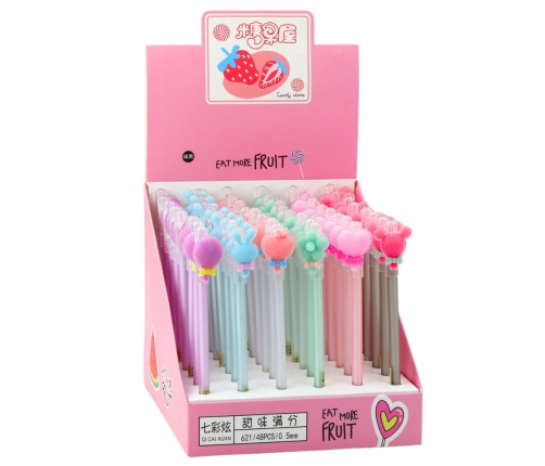 Gel Pen with Eraser, Diamond Cap, 0.5mm