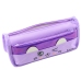 School Pencil Case Two Pockets Cat Motif Purple 22cm
