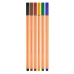 Set of Fineliners Office School Thickness 0.4mm Colored 6pcs