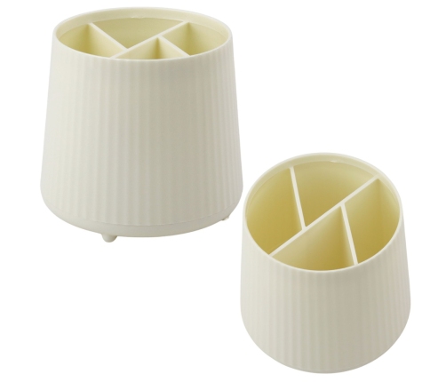 Cosmetics Organizer Office Supplies 5 Compartments Beige