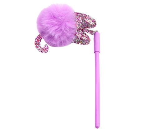 Gel Pen with Purple Cap and Blue Ink 17cm 0.5mm