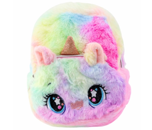 Children's Backpack Plush Unicorn Rainbow Colorful 20cm 3L