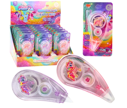 Correction Tape Mouse School Office 6m x 5mm Unicorn Pink Purple