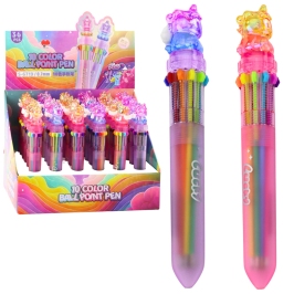 Unicorn Ballpoint Pen Multicolor Automatic For Children 10 in 1 Mix Unicorn Ballpoint Pen Multicolor Automatic For Children 10 in 1 Mix