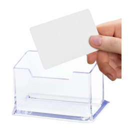 Transparent Plastic Business Card Holder 11cm