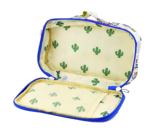 Pencil Case School Organizer Cosmetic Bag Pocket Owls White 22.5cm