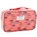 Pencil Case School Organizer Cosmetic Bag Additional Pocket Fish Pink 22.5cm