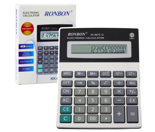 Ronbon KK-8875-12 Office Calculator Large 12-Digit Display