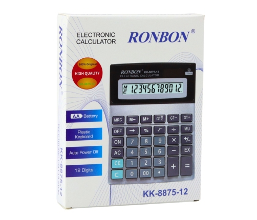 Ronbon KK-8875-12 Office Calculator Large 12-Digit Display