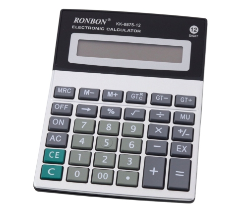 Ronbon KK-8875-12 Office Calculator Large 12-Digit Display