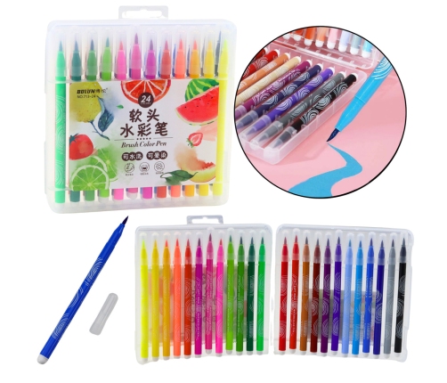 Markers, felt-tip pens, intense colors, fragrant, 12 pcs.