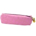 School Office Pencil Case, Single Compartment, Golden Hearts, Pink, 20x6.5 cm