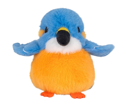 Plush Mascot Cuddly Toy Bird Blue Orange 12cm