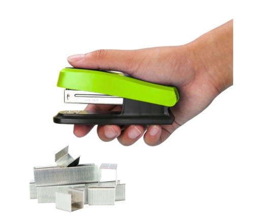 Green Office Stapler Up to 30 Sheets Set of Staples 24/6 13cm