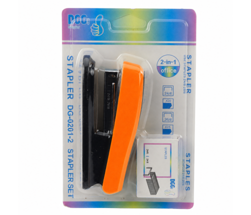 Green Office Stapler Up to 30 Sheets Set of Staples 24/6 13cm