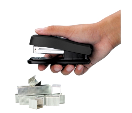 Black Office Stapler Up to 30 Sheets Set of Staples 24/6 13cm