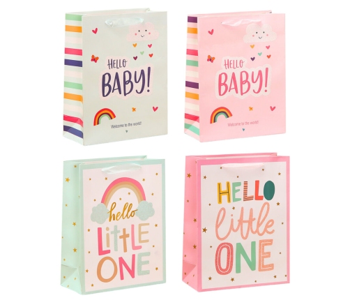 Hello Baby Little One Baby Gift Bag 36 x 12 x 10cm