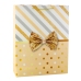 Large Gift Bag With Bow Gold Decorations 55 x 43 x 15cm