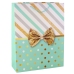 Large Gift Bag With Bow Gold Decorations 55 x 43 x 15cm