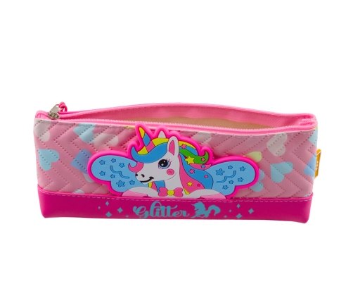 Pencil Case School Kit with Unicorn Pink 20 x 8.5cm