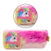 Plush Unicorn Pencil Case with Shiny Pink Unicorn Elements
