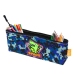 Pencil Case Space Dinosaur Pixels Blue 20x8cm