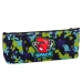 Pencil Case Space Dinosaur Pixels Blue Green 20x8cm