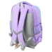 School Backpack With Patches Chest Strap Purple 16L
