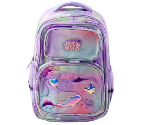 School Backpack Chest Strap Pastel Colored 20L