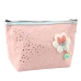 Pencil Case Cosmetic Bag Bow Shiny Dots Powder Pink 23x16cm