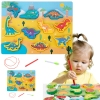 Wooden Puzzle Magnets String Interlacing Dinosaurs Wooden Puzzle Magnets String Interlacing Dinosaurs