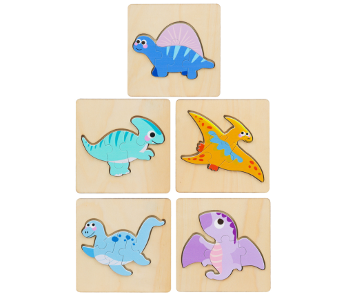 Wooden Puzzle Colored Puzzle 11 x 11cm Mix