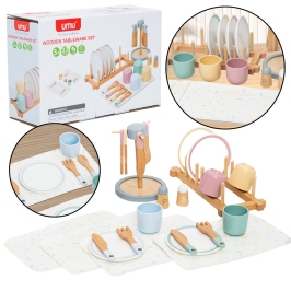 Wooden Children's Tableware Set Tableware Stand 33El Wooden Children's Tableware Set Tableware Stand 33El