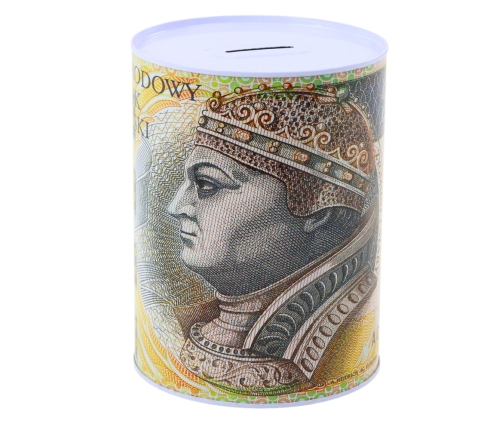 Piggy bank Metal box 200 złoty banknote 16x12cm