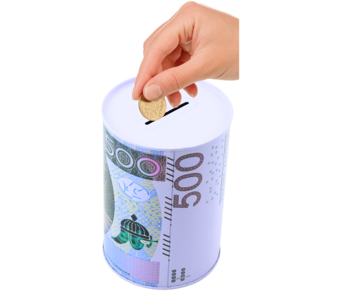 Metal Money Box For Children 500 Zloty Banknote 15 x 10.5cm