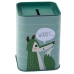 Piggy bank Fox Metal Learning to save Green 11x8cm