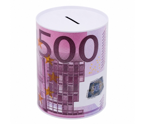 Metal Piggy Bank Tin 200 Euro Banknote 16.5 x 12cm