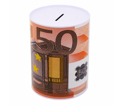 Metal Piggy Bank Tin 200 Euro Banknote 16.5 x 12cm
