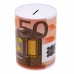 Metal Piggy Bank Tin 200 Euro Banknote 16.5 x 12cm