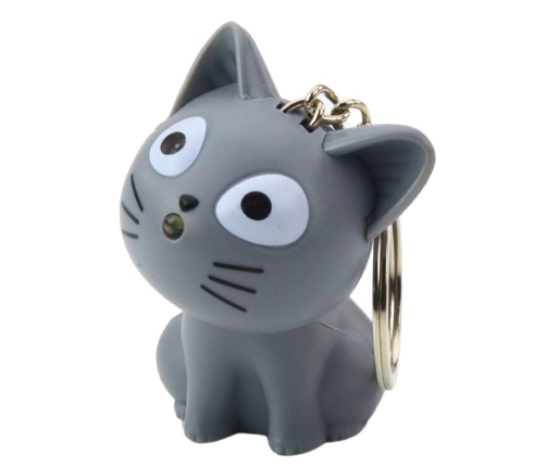 Backpack Keychain Kitten LED Flashlight Sounds Mix Color