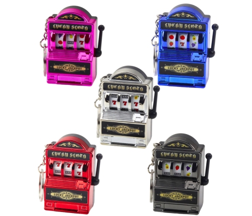 Schlüsselanhänger Mini Casino Spielautomat Spielautomat Moving Bar Mix Farbe