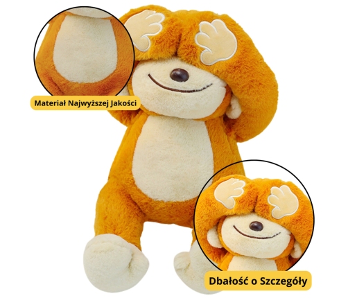 Plush Mascot Cuddly Toy Monkey With Magnets Brown 23cm