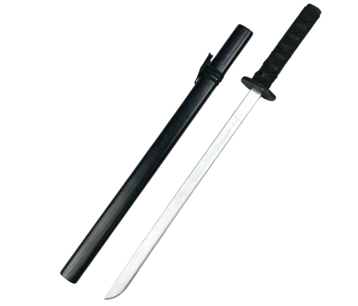 Wooden Katana Sword Play Training Prop Black 70cm