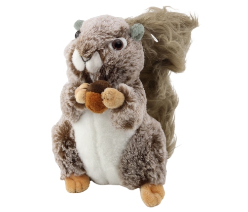 Plush Cuddly Toy Squirrel with a Nut Brown 18cm
