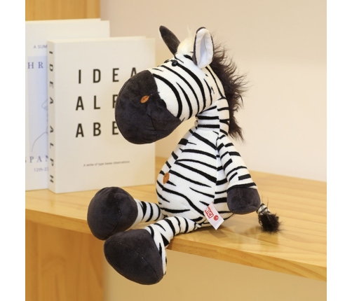 Plush Mascot Cuddly Toy Zebra Black and White 25cm