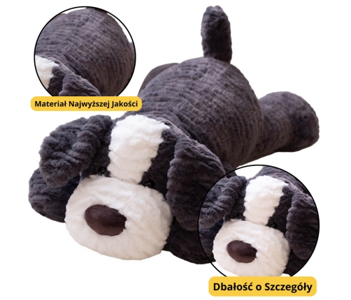Plush Mascot Cuddly Toy Dog Dark Gray 30cm