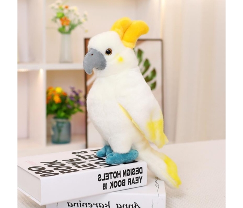 Plush Mascot Cuddly Toy Parrot Cockatoo White 35cm